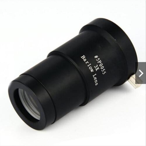 Full Metal 3x Barlow Lens Extender Pure Optical FMC Coating Glass Lens Astronomical Telescope Eyepiece Accessories 5P0055
