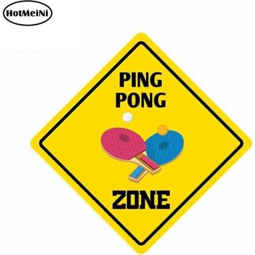 HotMeiNi 13cm x 13cm Funny Car Stickers Waterproof Decals Ping Pong Zone Graphics Suitable Street Signs Motorcycle Wall Door