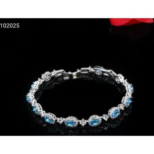 Funmode Oval Shape Cubic Zircon Link Chain White Gold Color Women Bracelets pulseras mujer Wholesale FB152