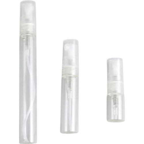 2ml 5ml 10ml Empth Refillable Perfume Glass Perfume Bottle 1/3oz 1/6oz Transparent Glass Fragrance atomizer Mist spray Liquid
