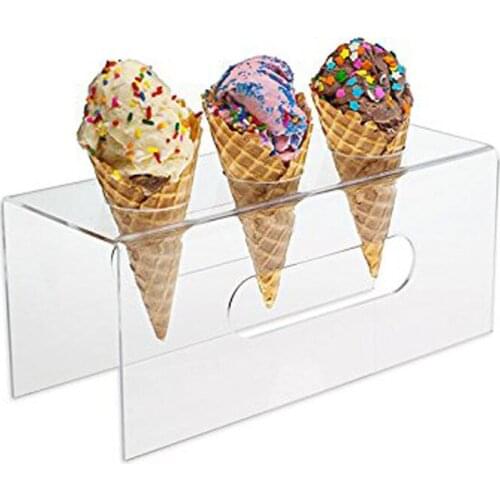 3/6/9 Holes Ice Cream Stands Acrylics Baking Coffee Shop Dessert Table Cake Sweet Cone Display Plates