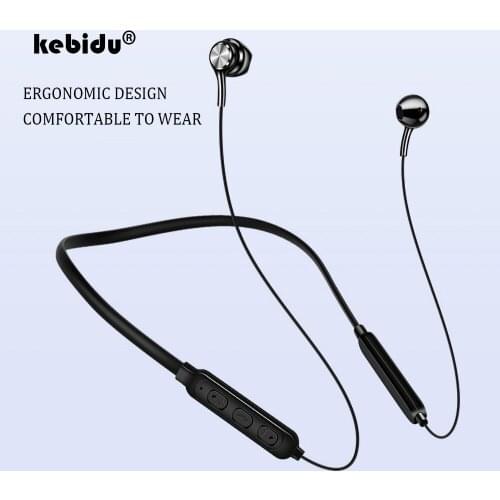4.2 Bluetooth Earphone Sports Neckband Magnetic Wireless Earphones Stereo Earbuds Music Metal Headphones With Mic For All Phones