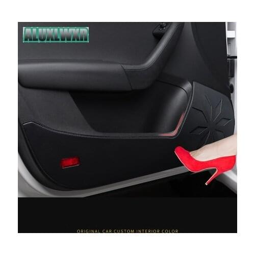 4pcs Car Door Anti-kick Pad Sticker Microfiber Leather Door Protection Side Edge Decal for Chery Tiggo 2 3 5 7 FL for Chery A13