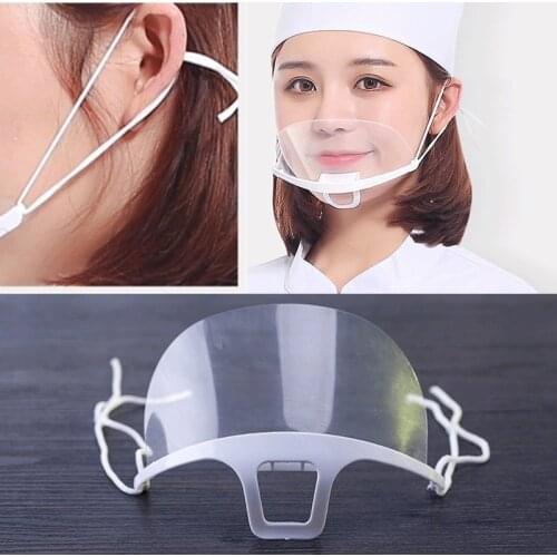 4PCS Transparent Masks Anti Fog Catering Food Hotel Plastic Kitchen Restaurant Masks Kitchen Tools Keep Clean