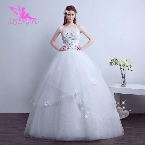 AIJINGYU Bridal White New Princess Real Price Vintage Gown Stores This SeasonS Wedding Dresses