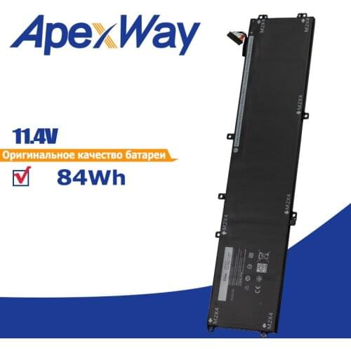 Apexway 11.4V 84WH 4GVGH 1P6KD T453X Laptop Battery for DELL Precision 5510 XPS 15 9550 series