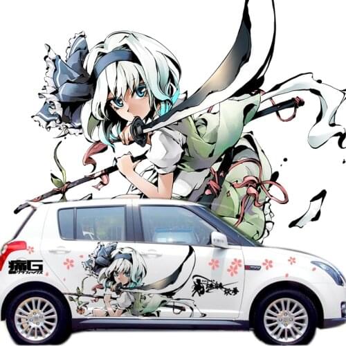 Car Decoration Stickers Waterproof Japanese Anime Angel Beats Drift Racing Decal Stickers Door Stickers For smart MINI Cooper