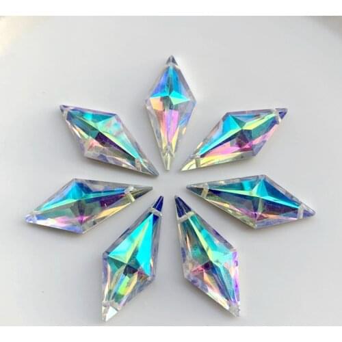 White AB Rhinestones Horse Eye&Diamond/Waterdrop/Diamond Crystal Glitter Stones DIY clothing jewelry Decorations