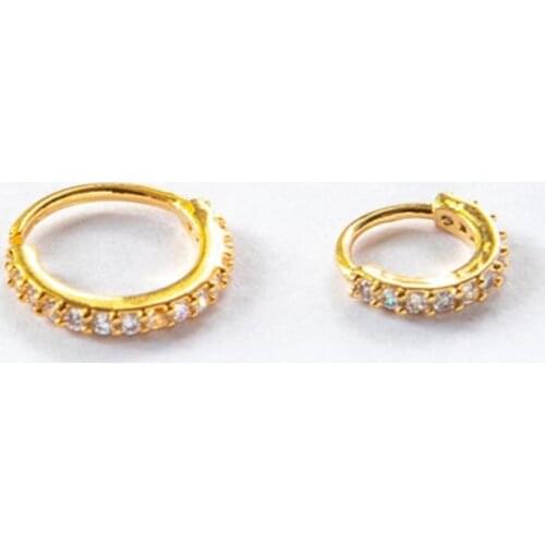 BOAKO Pendientes Plata 925 Earrings For Women 1Pcs Hoop Circle Earrings Dangle Cartilage Jewelry Ear Piercing Natural Серьги#20