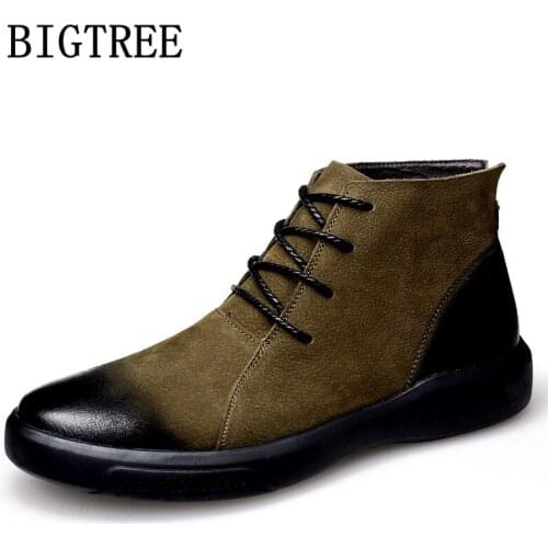 Designer shoes men high quality fashion boots mens shoes genuine leather black shoes men boots brand zapatillas hombre casual