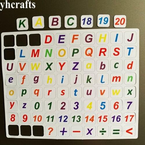 80PCS/Lot 26PCS capital letters 26PCS lower case English alphabet 0-20 numbers math symbol soft fridge magnet Teach your own