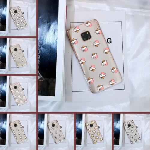 Kawaii Rabbit Cute Animal Back Cover For Huawei Mate 9 10 20 Pro Soft Phone Case Silicone For Huawei Mate 7 8 9 10 20 Lite