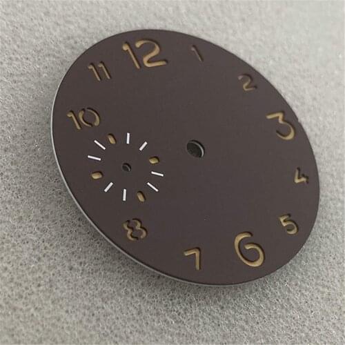 36MM Watch Dial Green Luminous Dial for ETA 6497 ST3600 Watch Movement Modification Spare Part