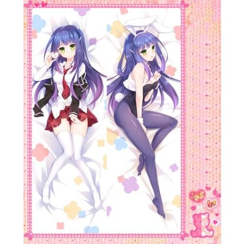Anime Cartoon Unhappy Double-Sided Bolster Hugging Pillow Case Cover Pillowcase Peach Skin 2 Way / WT No.16217