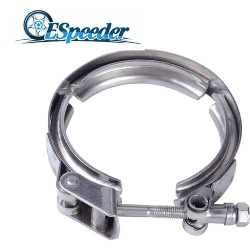 ESPEEDER 3.5" Universal Exhaust Turbo Downpipe Quick Release Clamp Stainless Steel V-Band Clamp Turbo Exhaust Pipes Clamp Clip