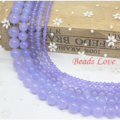 Violet Stone Round Loose Stone AAA+ Natural Stobe Beads For Jewelry Making 15.5"/strand 4,6,8,10,12mm Pick Size (F00019)