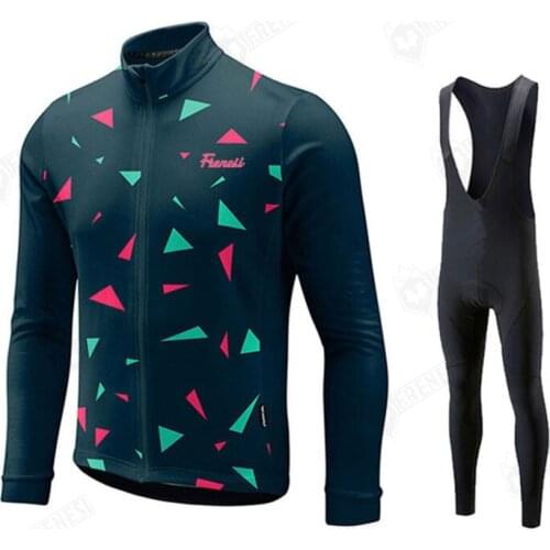 Frenesi 2020 Pro Team Ropa Ciclismo Hombre Triathlon Long Sleeve Breathable Mountain Windproof Bike Cycling Jersey Suit
