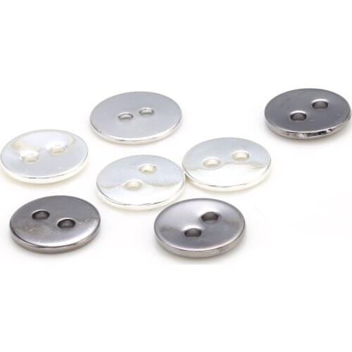 Wholesale 20 pcs round buckle connectors end bead two hole diy bracelet for jewelry making design findings accessories necklace