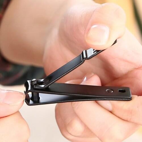 1pc Black Stainless Steel Nail Clipper Nail Cutting Machine Professional Nail Trimmer High Quality Toe Nail Clipper Nail Tool
