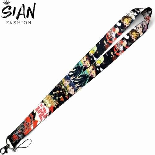 Trendy Anime Tokyo Revengers Keycord Hanging Lanyard Neck Key ID Card Badge Accessories Phone Charm Keychain for Unisex Gifts
