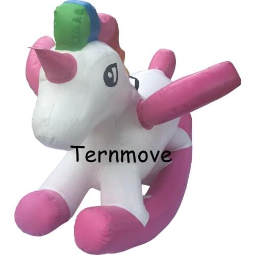 Inflatable riding unicorn inflatable jump horse rocking horse for kids and adults Inflatable Animals Ride on toys Rocking Horse