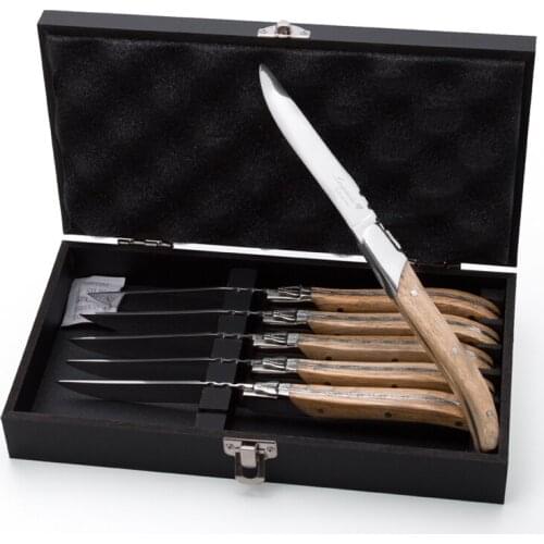 Steak Knife Dinner Fork Stainless Steel Knife Kit Wooden Handle High-class Western Food Cutlery Steak Knives Set Christmas Gift
