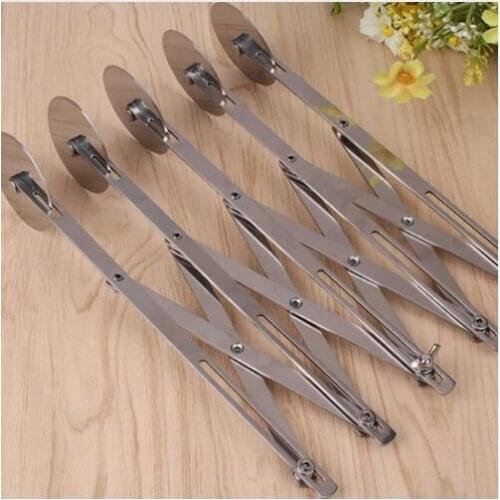 Wholesale 10 PCS/lot free shippingMultiple rounds stainless steel pizza knife /adjustable pizza tool baking utensils cut knife