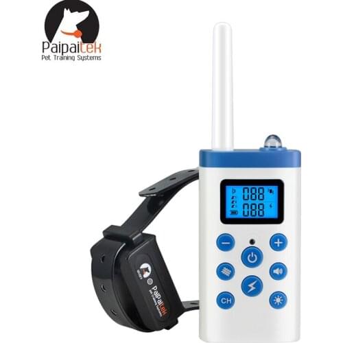 Smart Dog Training System Collar Remote Dog Training Shock Collar 1000m Range Sound Vibration & Shock Waterproof Rechargeable