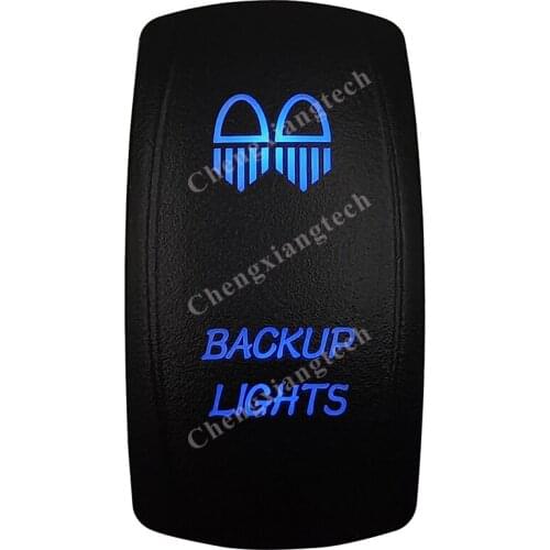 12V 5Pin SPST On Off Backup Lights Rocker Switch Blue Led Light Bar Toggle Switch for Car Boat Truck Caravan Rvs