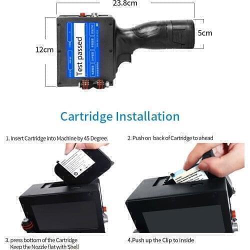 Portable Handheld Inkjet Coding Machine Handheld Printer for Carton Boxes Printing Date
