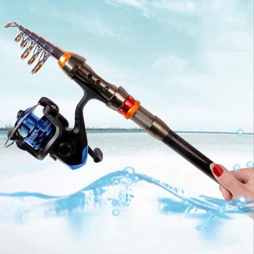Strong Carbon Fiber Ultralight Telescopic Fishing Rod Outdoor Sea Spinning Fishing Pole-1.8M/2.1M/2.4M/2.7M/3.0M/3.6M