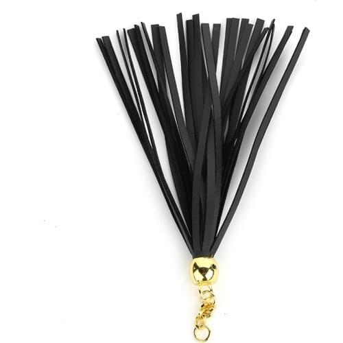 Adult Products Black Leather Whip Metal Pendant Flirt Performance Props Applies to Sexual Companion Men and Women Available
