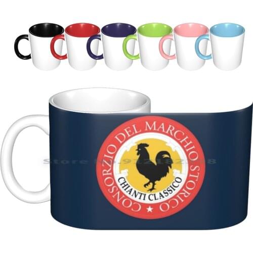 Chianti Classico Logo Shirt , Sticker , Mask Ceramic Mugs Coffee Cups Milk Tea Mug Chianti Classico Logo Tuscany Wine Creative