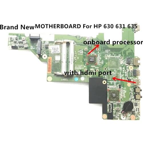 BRAND NEW 646980-001 661339-001 661340-001 For HP 630 631 635 Laptop Motherboard ,ONBOARD PROCESSOR (WITH HDMI PORT)