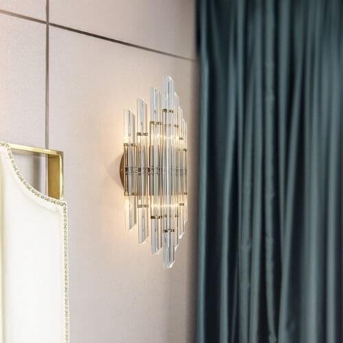 Modern Crystal Wall Lamps LED Ding Room Decoration,Bedroom Wall Sconce Lamp Home Living Room Wall Lights for Home Mirror Lights
