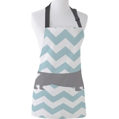 Dachshund Dog Silhouette Kitchen Aprons BBQ Bib Apron for Cooking Baking Restaurant Pinafore Home Christmas Decorations