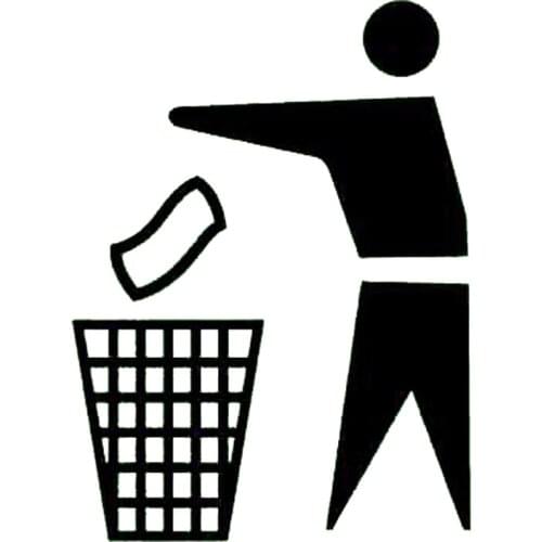 15*11cm Trash Sign Decal Business Sticker Funny Car Window Bumper Novelty JDM Drift Vinyl Decal Sticker