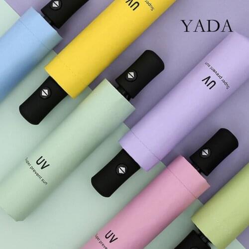 YADA 2021 NEW Pure Business Automatic Umbrella Folding Anti-UV Rainproof Umbrellas Parasol Sun Protection Fold Umbrella YD200144