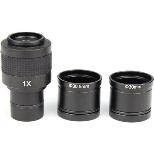 Microscope CCD Camera Reducing Lens 0.4X 0.5X 1X C-Mount Lens with 30mm 30.5mm Adapter Ring