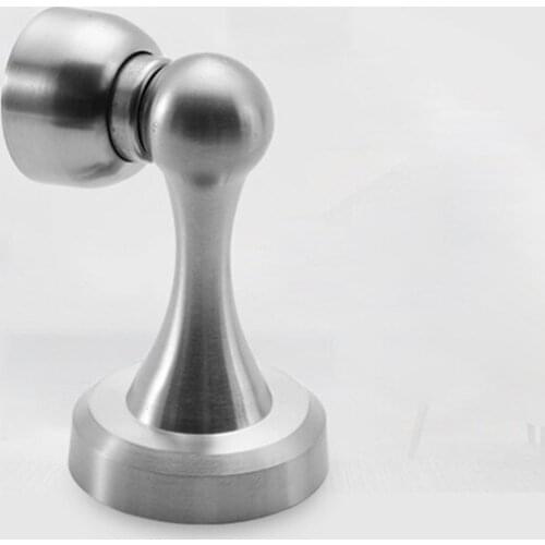 10pcs 304 Stainless Steel Magnetic Door Stopper Sticker Toilet Hidden Door Holders Catch Floor Nail-free Doorstop Door Hardware