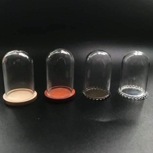 10pcs 5mm glue cap glass Vial Pendant locket charms mini wishing glass bottles with Tassel cap name on rice art jewelry making