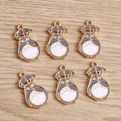 10pcs/lot 13*22mm Cute Mouse Charms DIY for Necklaces Pendants Bracelets Accessories Fashion Enamel Animal Charms Jewelry Making