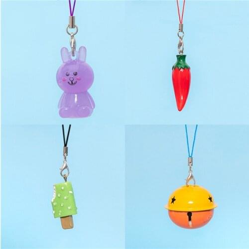 100Pcs Color Polyester Double Ring Jewelry Lanyard Mobile Phone With Craft Pendant DIY Handmade Materials