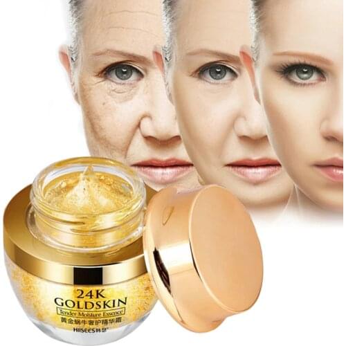 24K Gold Facial Cream Snail Collagen Brighten Anti-Aging Dry Moisturizing Against Acne Whitening Face Wrinkle Creams Korean P