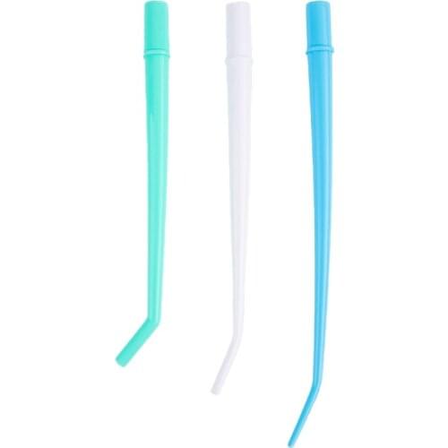 25pcs Dental Saliva Ejector Tips Disposable Autoclavable Suction Tube Plastic Curved Tips Surgical Aspirator 1/4" 1/8'' 1/16