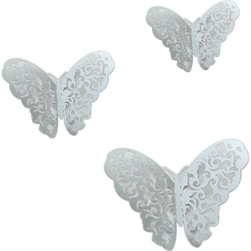 36 Pcs 3D Butterfly Wall Stickers Removable Hollow out Butterflies Decals for Home Party Wedding Decoration