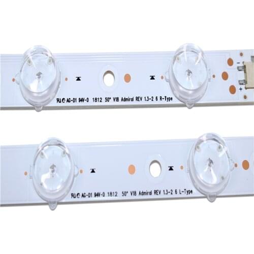 NEW 8pieces/set LED Backlight Strips for LG 50" V18 Admiral REV1.3-2 6 R/ L-type 6916l-3135A /3136A