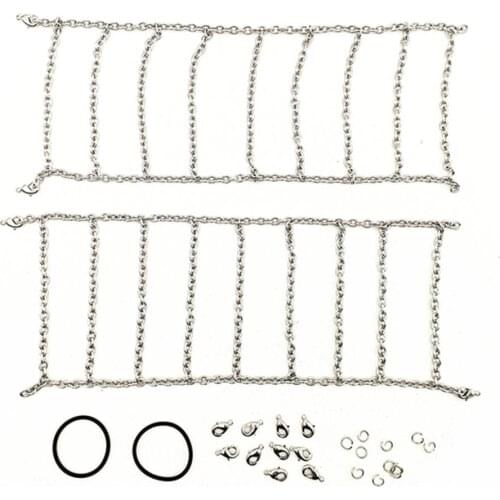 Car Model Accessories Snow Chains 115-120mm MK1040 Metal Tire Chains Suitable For 1/10 Rc Tracked Vehicles