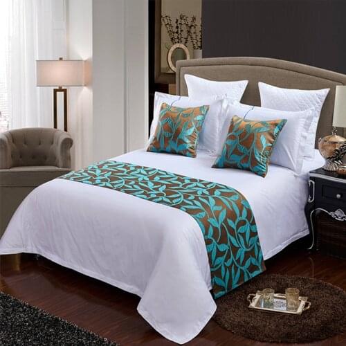 Satin bed runner hotel