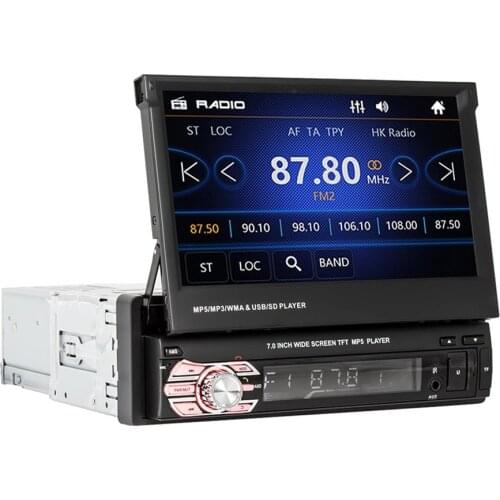 Wireless MP5 Car Radio Automatic Retractable Touch Screen Car Stereo With Infrared Remote Support TF Card